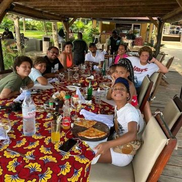 Beautiful moments of Eto’o and his family in Ivory coast.