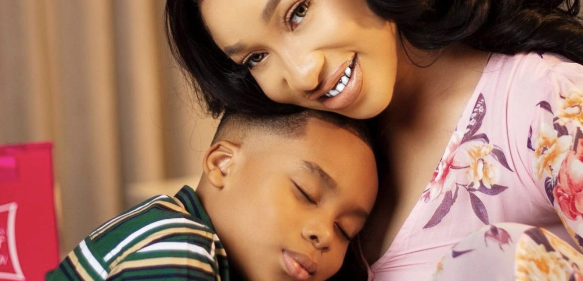 Actress Tonto Dikeh offers son Scottish estate as birthday gift.