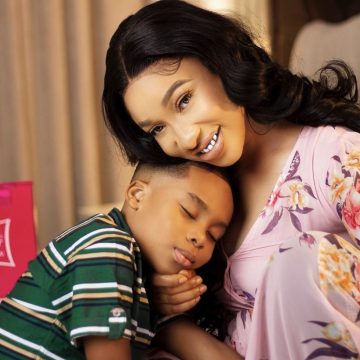 Actress Tonto Dikeh offers son Scottish estate as birthday gift.