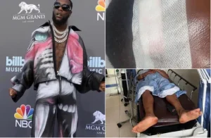 Burna Boy security shoot man for confronting singer over his wife, people react.png